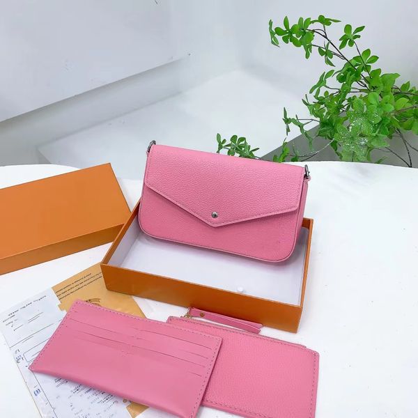 

designer chain bag felicie shoulder mini bag pochette womens purses women wallte 3in1 crossbody bag fashion pochette embossing flower 2023ss