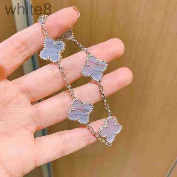 

chain designer 2023 new four leaf grass bracelet purple chalcedony jewelry simple temperament girlfriend gift 8hda, Black