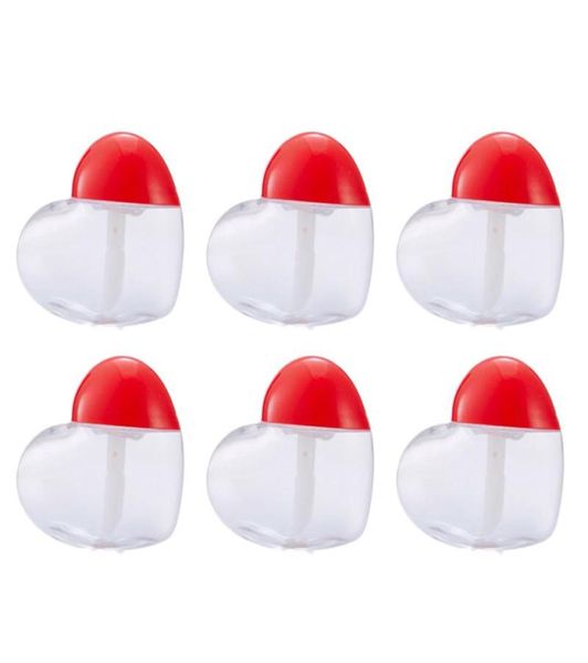 

50pcs elegant sweet love heart shaped plastic lip gloss tube bottle empty cosmetic container 5ml refillable lip balm bottles1480689