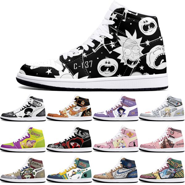 

New customized shoes diy sports basketball shoes 1s men women fashion antiskid anime customized figure sneakers 0001T3C0