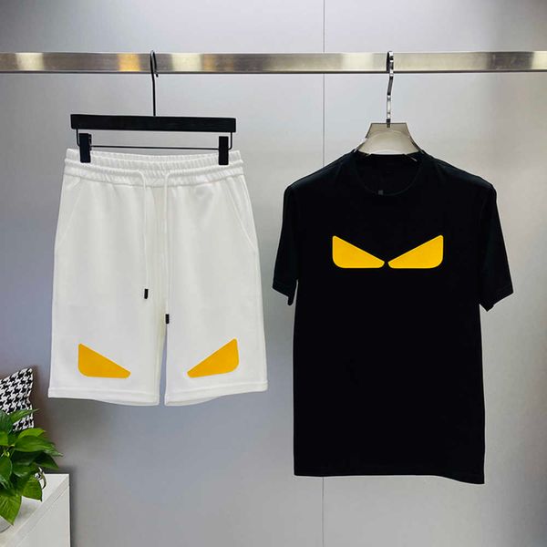 

2022 mens t shirt designer men women shirts fashion summer print yellow eyes short sleeve clothing asian size s-4xl, White;black
