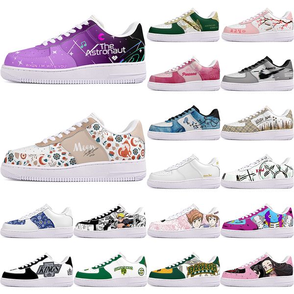 

DIY shoes winter lovely fashion autumn mens Leisure shoes one for men women platform casual sneakers Classic cartoon graffiti trainers sports 105838