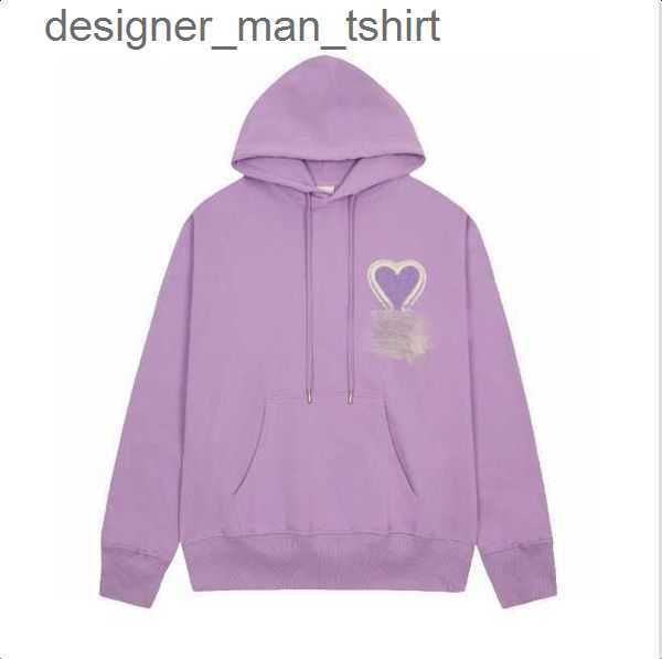 

3a hoodie male and female designers amis paris hooded highs quality sweater embroidered red love winter round neck jumper couple sweatshirts, White;black