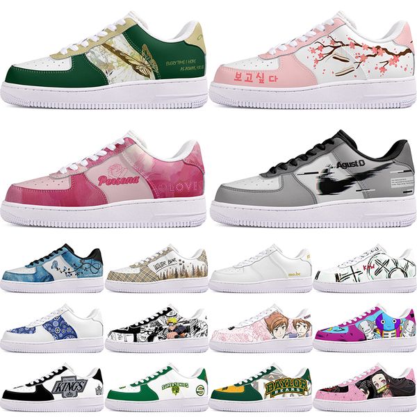 

DIY shoes winter clean fashion autumn mens Leisure shoes one for men women platform casual sneakers Classic cartoon graffiti trainers sports 103481