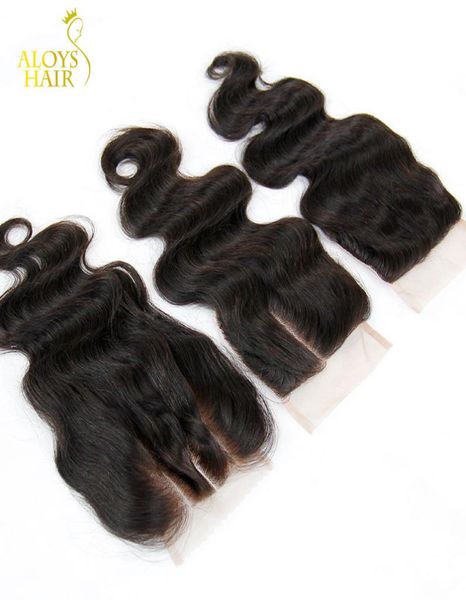 

malaysian body wave lace closure middle three 3 way part closures bundles virgin malaysian human hair lace closure 8315294, Black