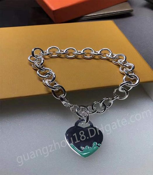 

fashion women titanium steel bracelets chain water wave pattern love pendant bracelets holiday gifts5053860, Black