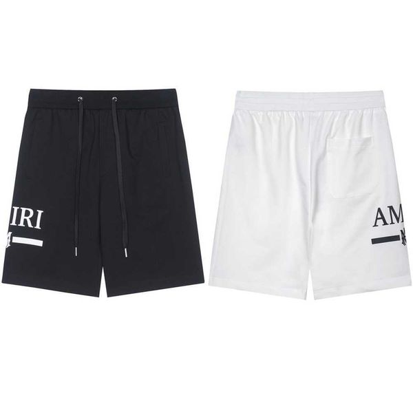 

casual amiris luxury designer beach pants shorts new fashion men's board shorts summer mens swimming trunks men highquality shorts, White;black