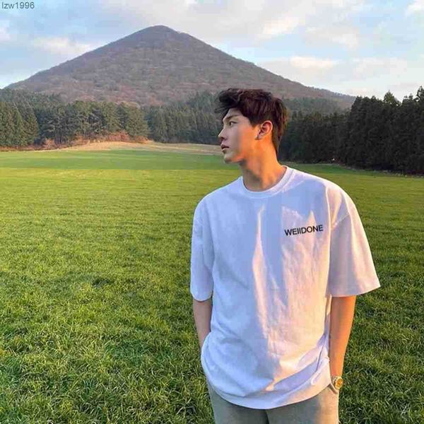 

s american fashion brand ins summer cotton loose couple short simple men's versatile half sleeve white t-shirt, White;black