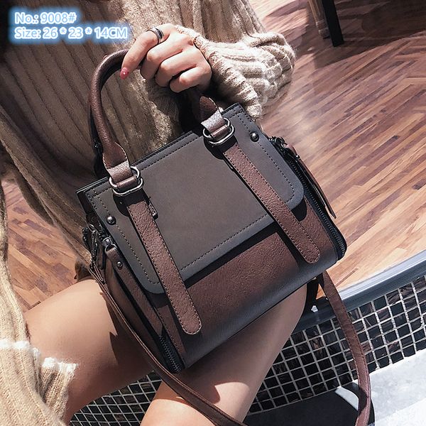 

factory wholesale women bag simple joker frosteds leather vintage handbags winter leatheres shoulder handbag frosted leathers tote bags