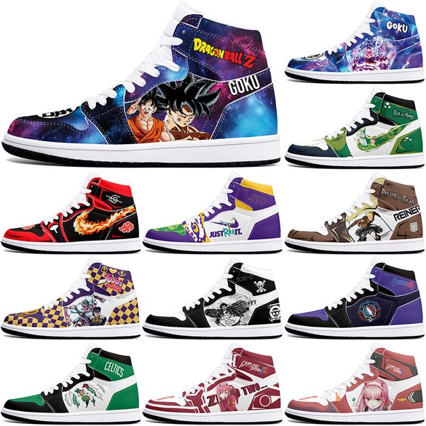 

New classics hot customized shoes diy sports basketball shoes 1s men women damping antiskid anime customized figure sneakers 36-48 0002FNLA