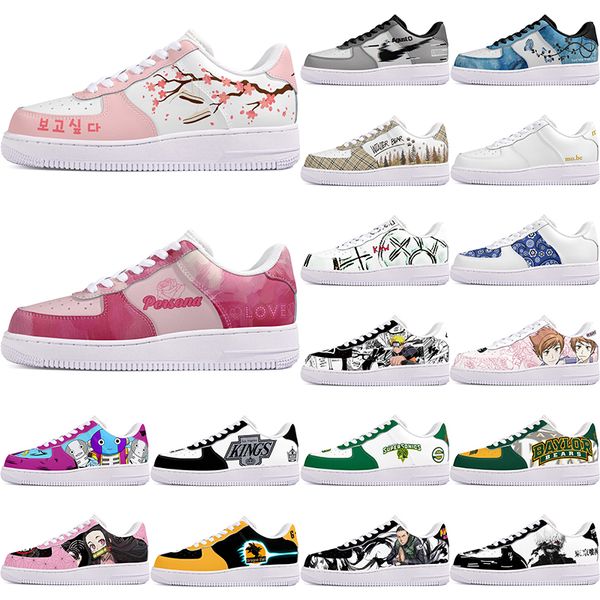 

DIY shoes winter lovely fashion autumn mens Leisure shoes one for men women platform casual sneakers Classic cartoon graffiti trainers sports 202120-1