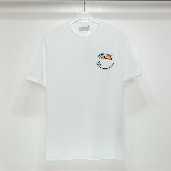 

designer mens t shirts women's classic letter badge loose casual crewneck cotton polo shirt short sleeve t shirt size s/m//xl/xxl tfpl, White;black