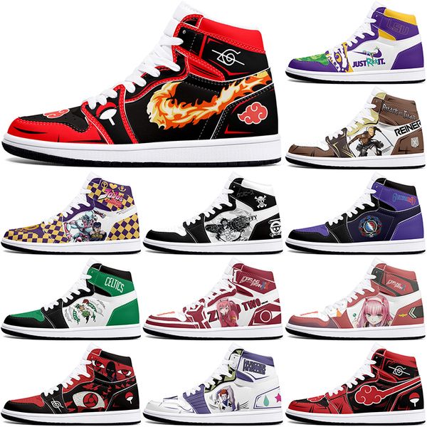 

New classics hot customized shoes diy sports basketball shoes 1s men women damping antiskid anime customized figure sneakers 36-48 309955