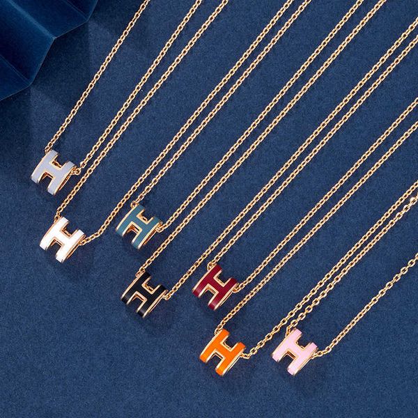 

emma mini enamel necklace ig quality tick plated real gold z development version clavicle chain, Silver