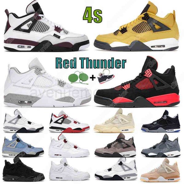 

designer shoes 36-45 mens basketball 4s shoes taupe haze university white oreo shimmer cement motorsports alternate men women trainers sport