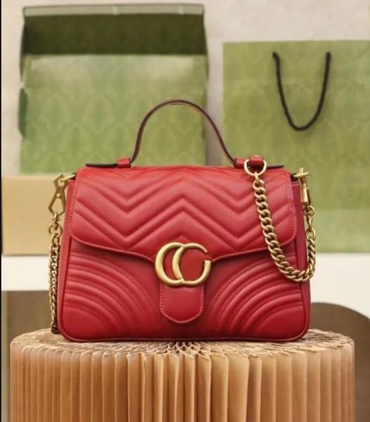 

5a genuine leather designers bags gold chain shoulder bags new style women crossbody bag handbags purse female messenger tote bag high quali