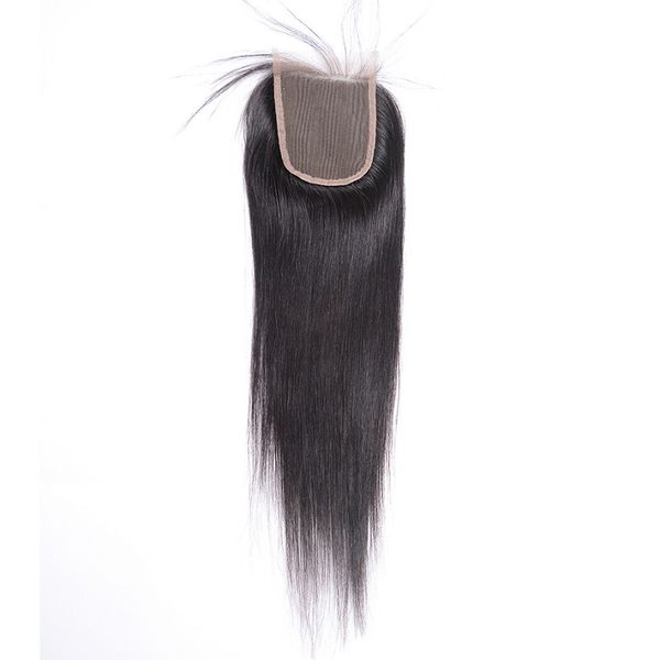 

4x4 part lace closure human hair can be bleached, Black;brown