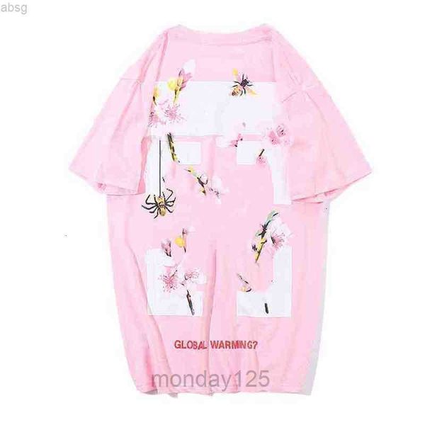

t-shirt off men's offs white street fashion brand couple star with sleeve printed letter x the back print, White;black