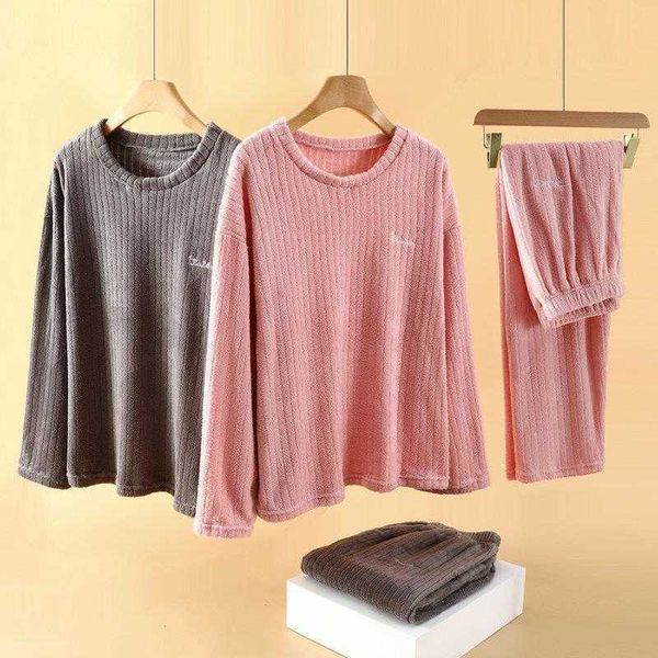 

autumn and winter coral velvet pajamas womens thickened flannel warm loungewear