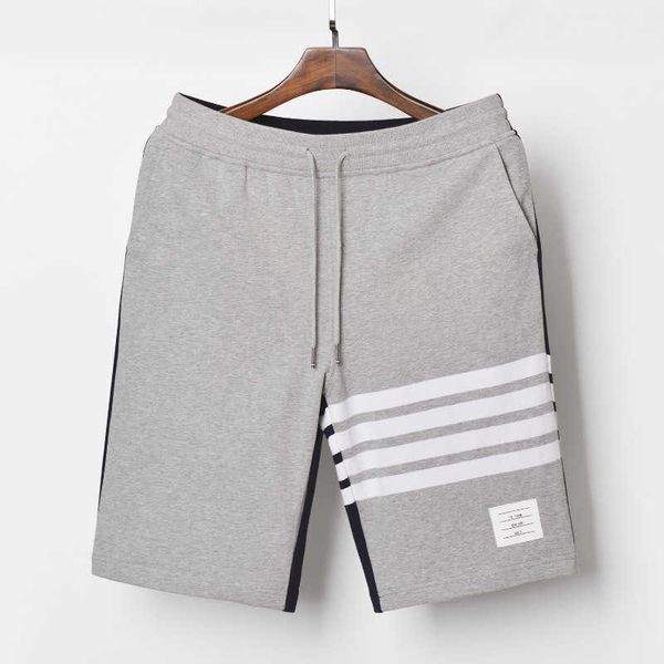 

men's and women's shorts in 2023 summer new fashion designer brand thom front back color contrast capris midpants casual sports tr, White;black