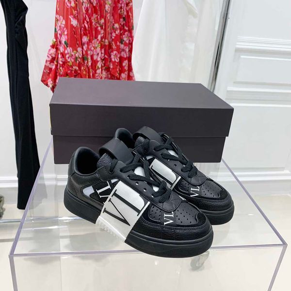 

luxury designer women men casual shoes fashion flowers genuine leather patchwork low trainers sneakers runway platform wedges round toe lace, Black