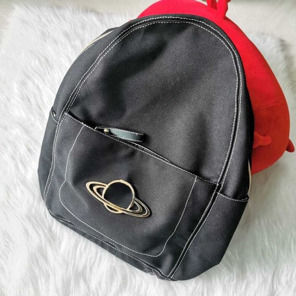 

backpack luxury saturn fashion canvas shoulder bag designer bags men women large capacity schoolbag zipper handbag