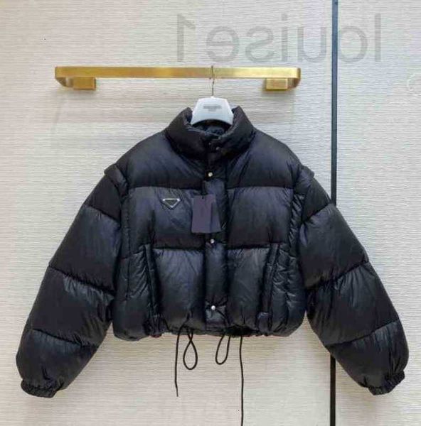 

women's down & parkas popularwinter jackets designer jacket for women with letters budge sequins fashion coats adjustable waist streetw, Black