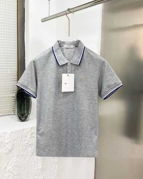 

men's polos 2023 new summer ice silk white short sleeve t-shirt high end polo shirt collar half 16, White;black