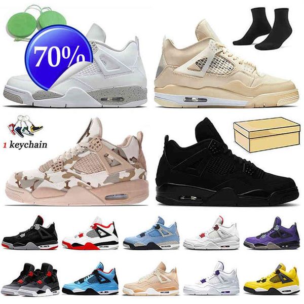

basketball shoes jumpman 4 veterans day 4s womens mens trainers white oreo sail off 2022 infrared shimmer black cat travis scotts 236e