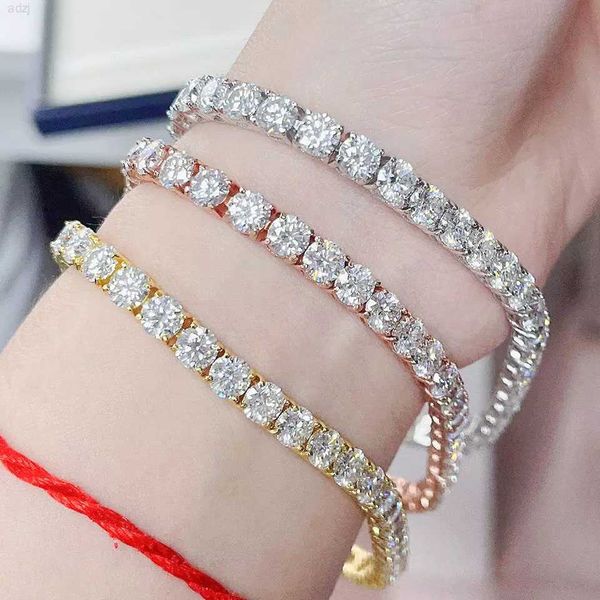 

zuanfa moissanite jewelry 925 sterling silver vvsmoissanite 5mm tennis bracelet for men women