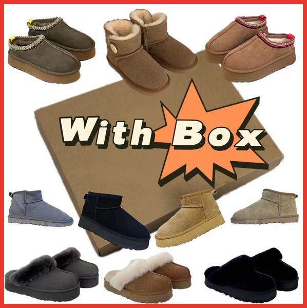 

Kids Luxe Boots Designer ug Boots Australian Boots Platform Tasman Slippers Fashion Tazz Nice Fur Slippers Classic Mini Ankle Boot Lady Winter Warm Cozy Snow Boots