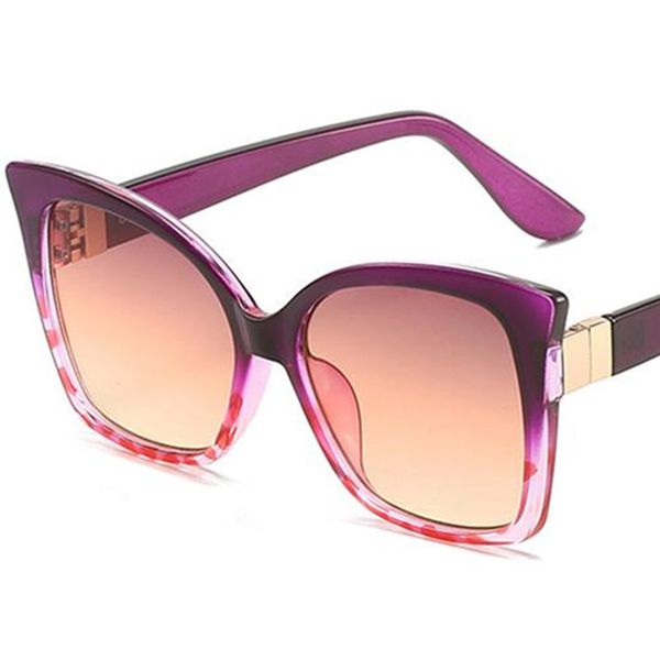 

new sunglasses women cat eye sun glasses anti-uv spectacles oversize frame eyeglasses patchwork goggles ornamental, White;black