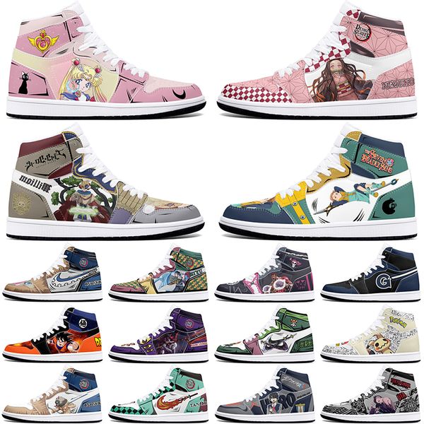 

New customized shoes diy sports basketball shoes 1s men women damping antiskid anime customized figure sneakers 36-48 0001QJY7