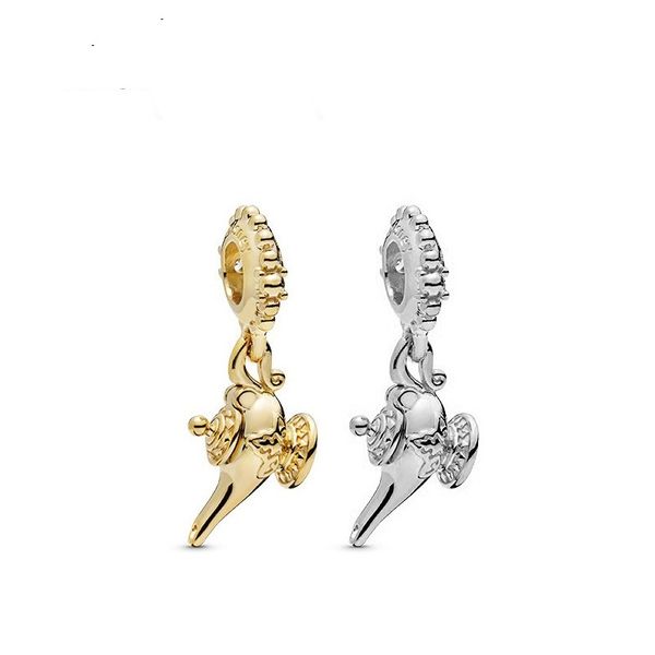 

fits pandora bracelets 20pcs silver charm crystal bead pendant aladdin s lamp dangle fit pandora charms bracelet beads for 925 sterling silv, Black