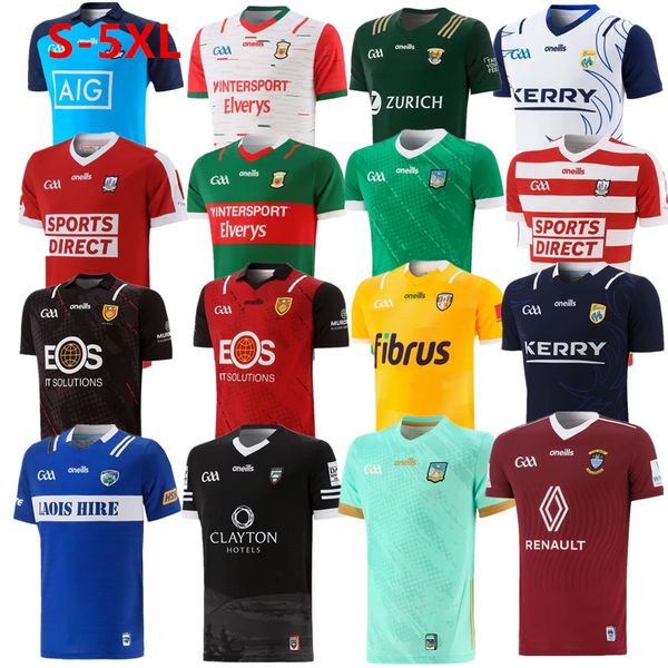 

2023 new limerick cork dublin gaa rugby jerseys 22 23 down louth antrim wexford wicklow laois mayo hurling derry westmeath home away shirt s, Black;gray