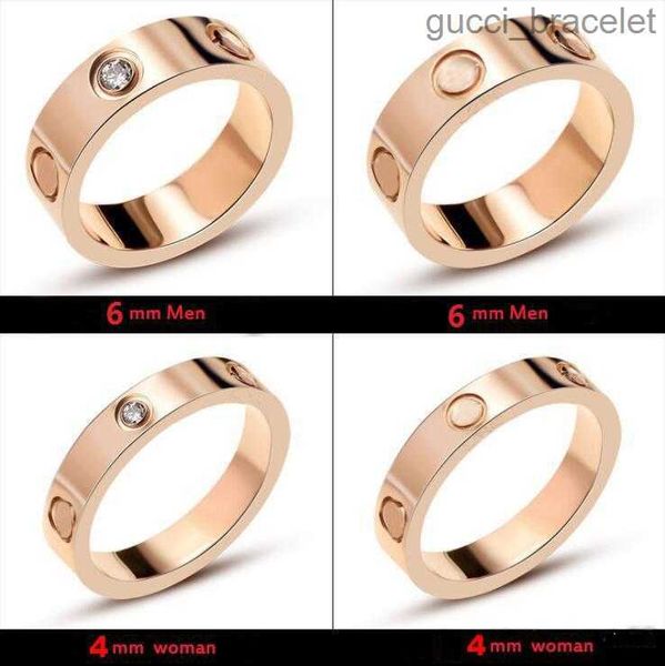

love screw ring mens rings classic luxury designer jewelry women titanium steel gold-plated gold silver rose never fade lovers couple rings, Slivery;golden