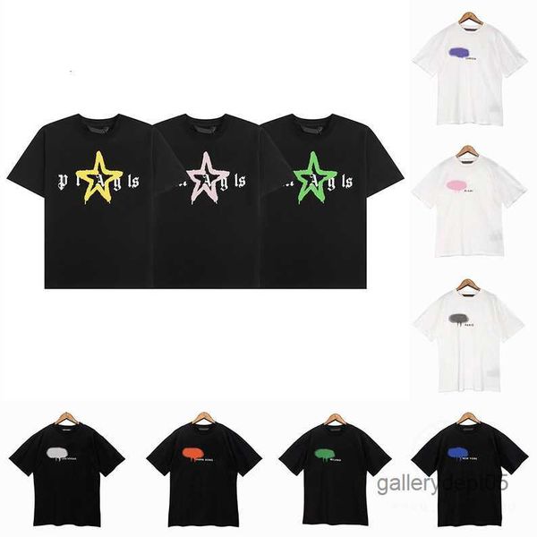 

tshirt angels summer mens womens designers t shirts palms luxurys letter cotton tshirts clothing polos short sleeve high1 quality clothes t, White;black