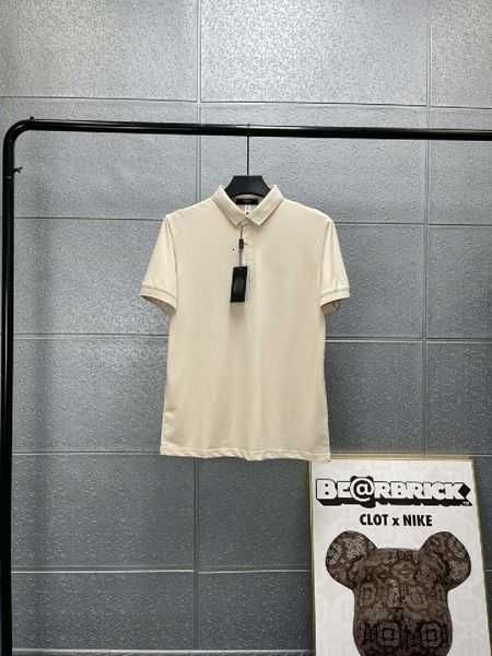 

men's polos 2023 new summer ice silk various colors short sleeve t-shirt high end polo shirt collar half 1, White;black