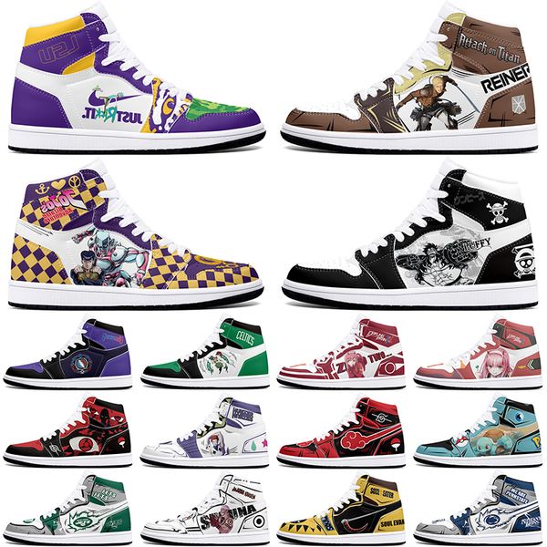 

New diy classics customized shoes sports basketball shoes 1s men women antiskid anime cool customized figure sneakers 36-48 301367