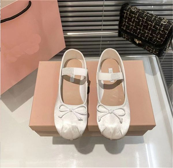 

2023 a1fashion luxury designer dress shoes women pink ballet shoes women's bow shoes french satin flat shoes mary jane flat shoes pink, Black