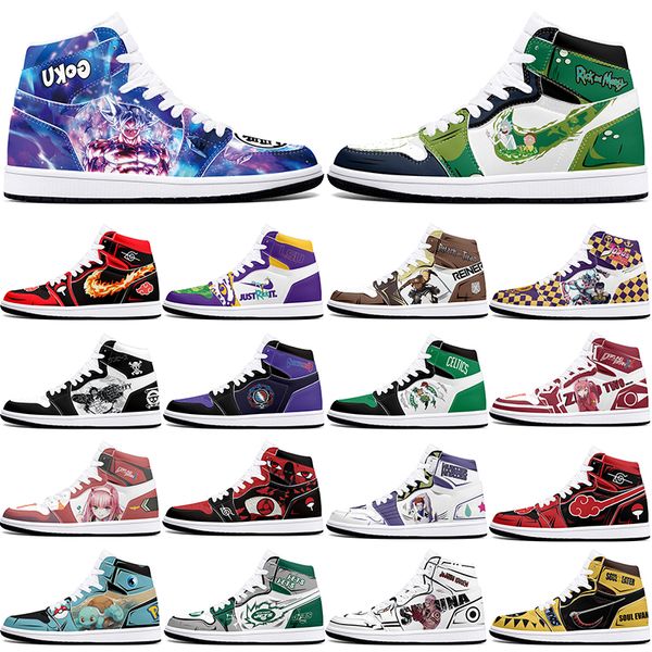 

New diy classics customized shoes sports basketball shoes 1s men women antiskid anime cool customized figure sneakers 36-48 311995