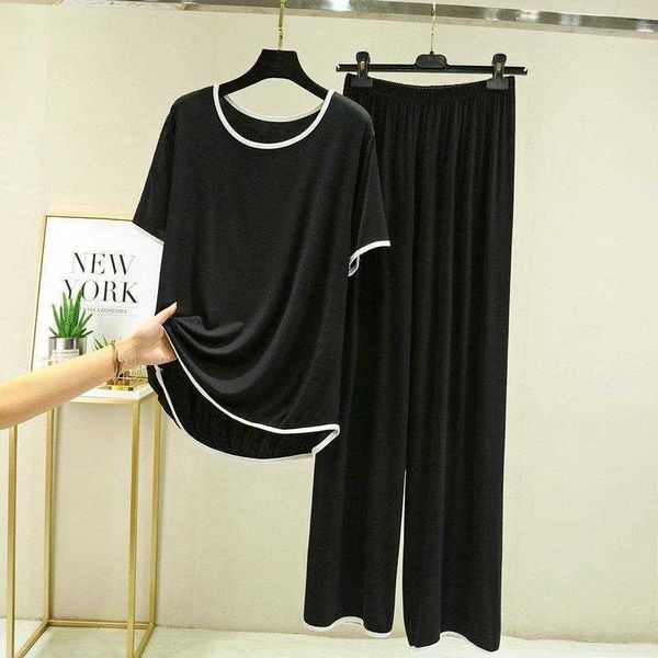 

bit cotton pajamas womens summer thin two piece suit plus size outerwear short