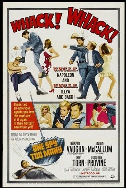 

ONE SPY TOO MANY MOVIE POSTER Robert Vaughn VINTAGE Canvas Print Poster