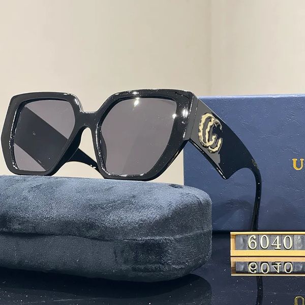 

Fashion Classic 6040 Sunglasses For Men Metal Square Gold Frame UV400 Unisex Vintage Style Attitude Sunglasses Protection Eyewear With Box KC5D