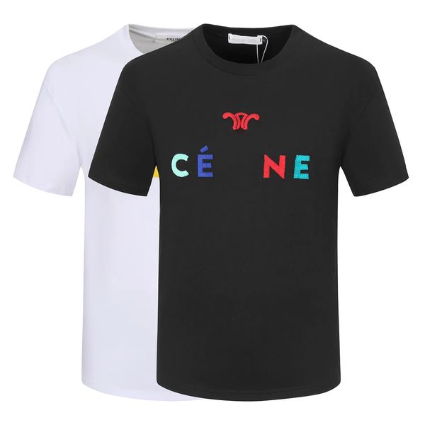 

men's tee shirts black and white color alphabet print brand pure cotton breathable anti-wrinkle slim fashion casual street crewneck t-s, White;black