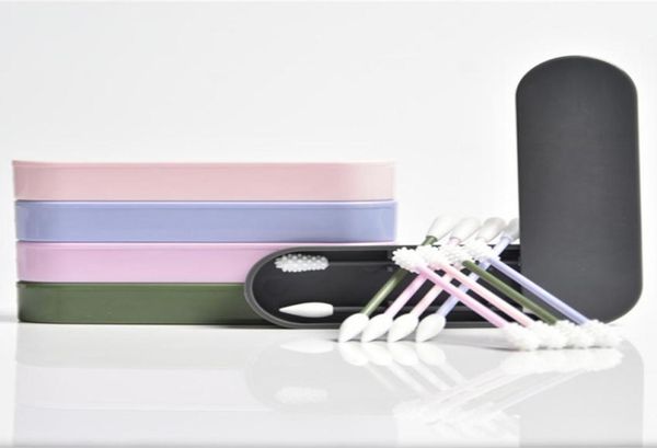

lastswab 2pcs reusable cotton swab ear cleaning cosmetic silicone buds swabs sticks doubleheaded recycling for cleaning makeup8245938