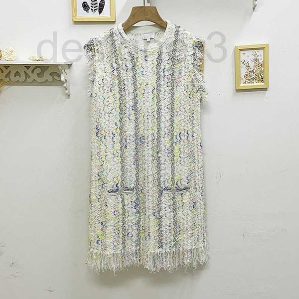 

runway dresses designer chic wind shiny silk tweed dress early spring new celebrity slim fit fur sleeveless tank skirt b5yr, Black