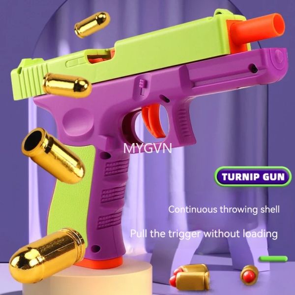 

Toy M1911 Gun Shell Ejected Soft Bullet Pistol Manual with Bullets Multi Color Desert Eagle Blaster for Adults Kids Boys Moive Prop s