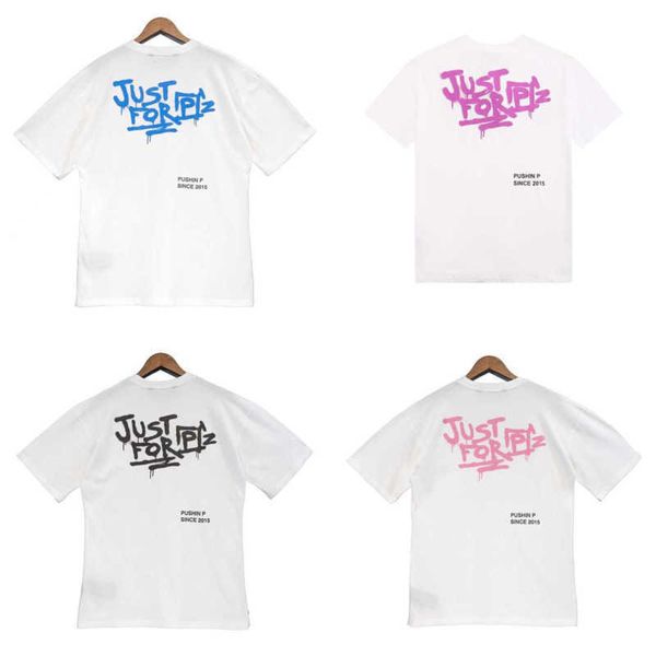 

2023 summer t-shirt new letter short sleeve casual white youth cotton loose ordinary tee, White;black