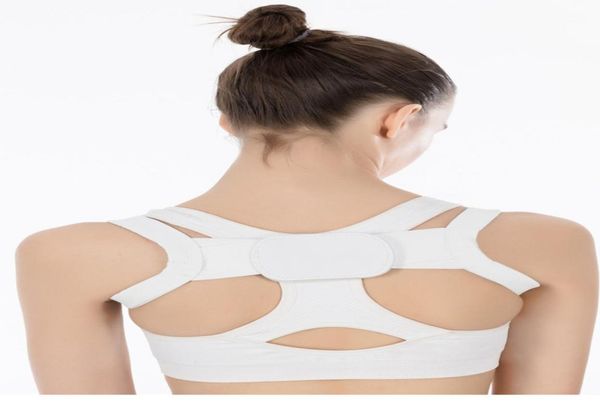 

adjustable therapy posture body shoulder support belt brace back corrector braces supports polyester white body support corrector9273013